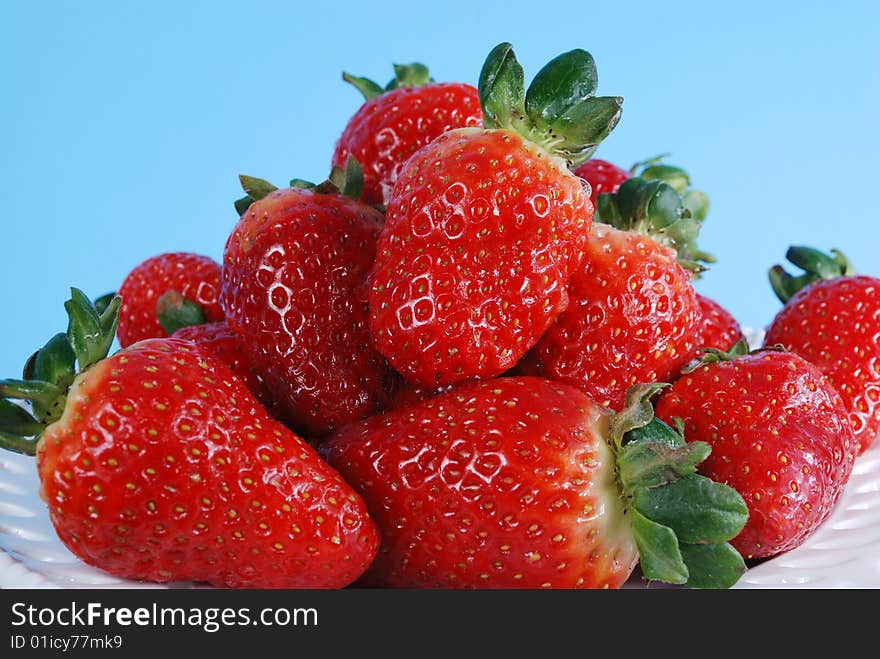 Strawberries On Plate