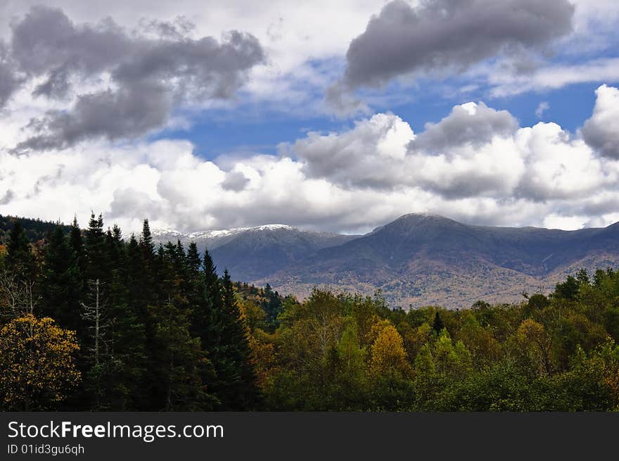 New Hampshire white mountains in the fall. New Hampshire white mountains in the fall