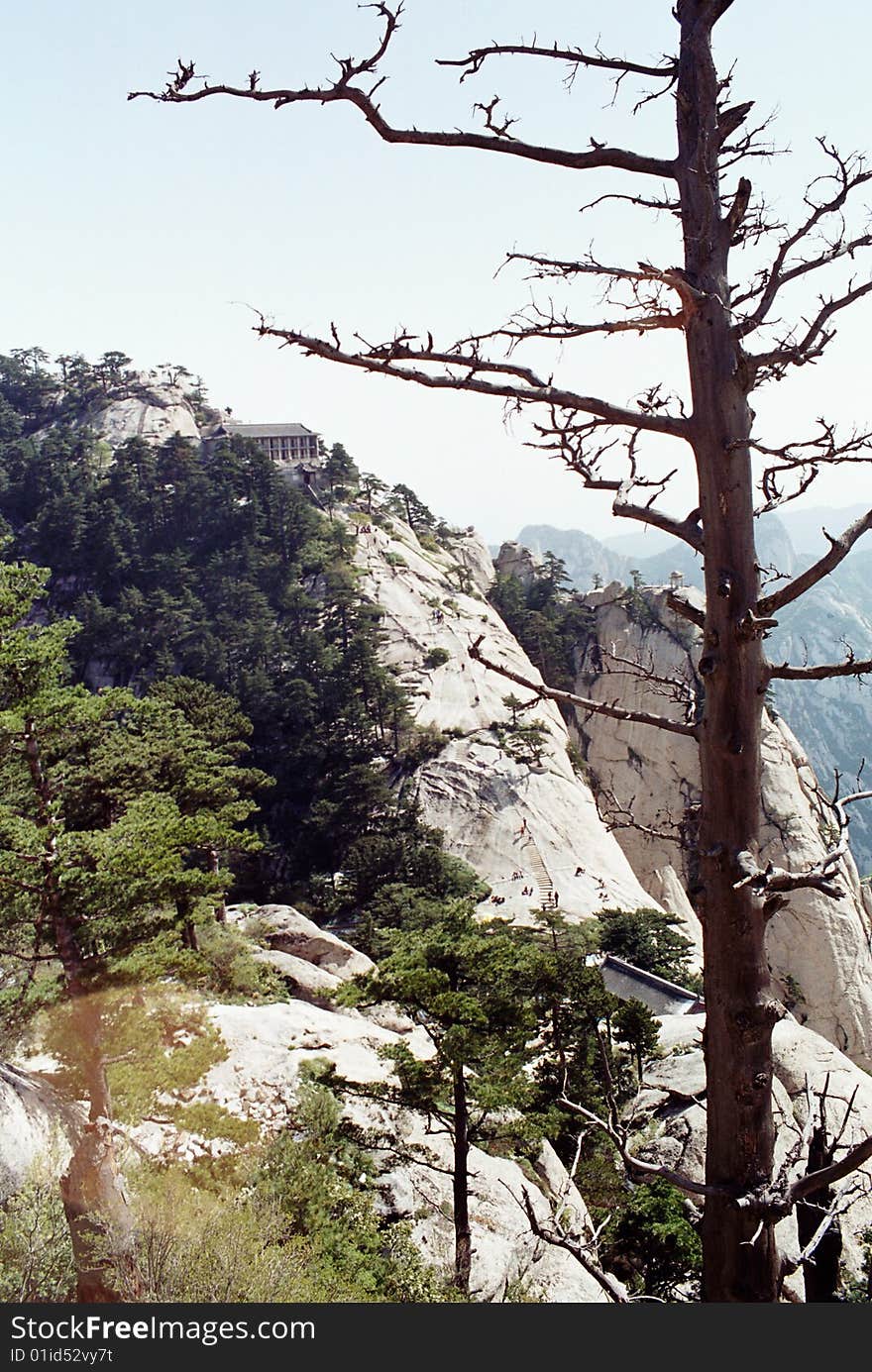 The landscape of huashan in xian china