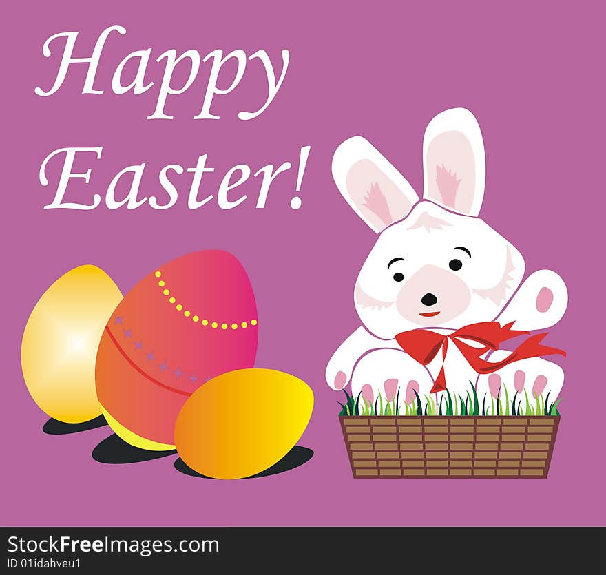 Happy Easter violatin greeting Card