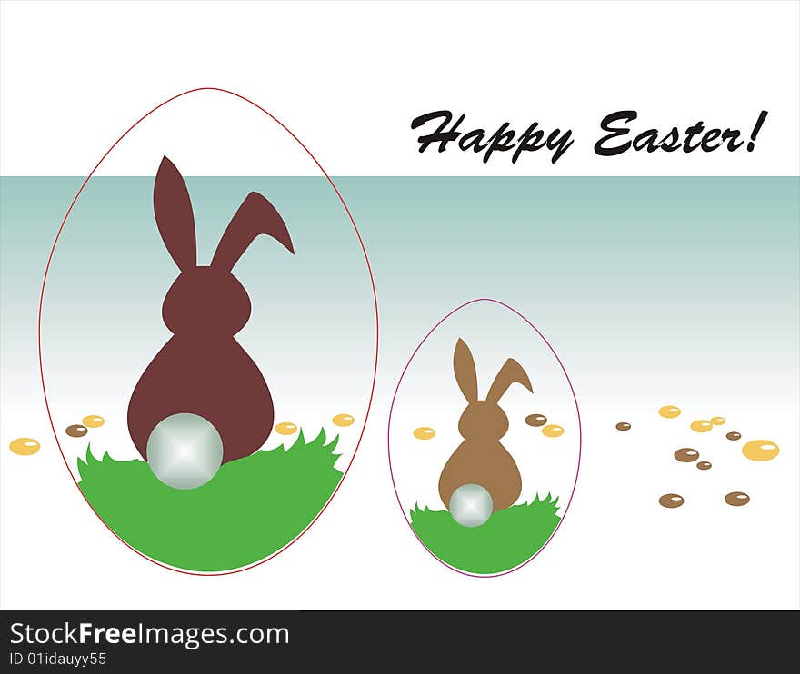 Happy Easter greeting card