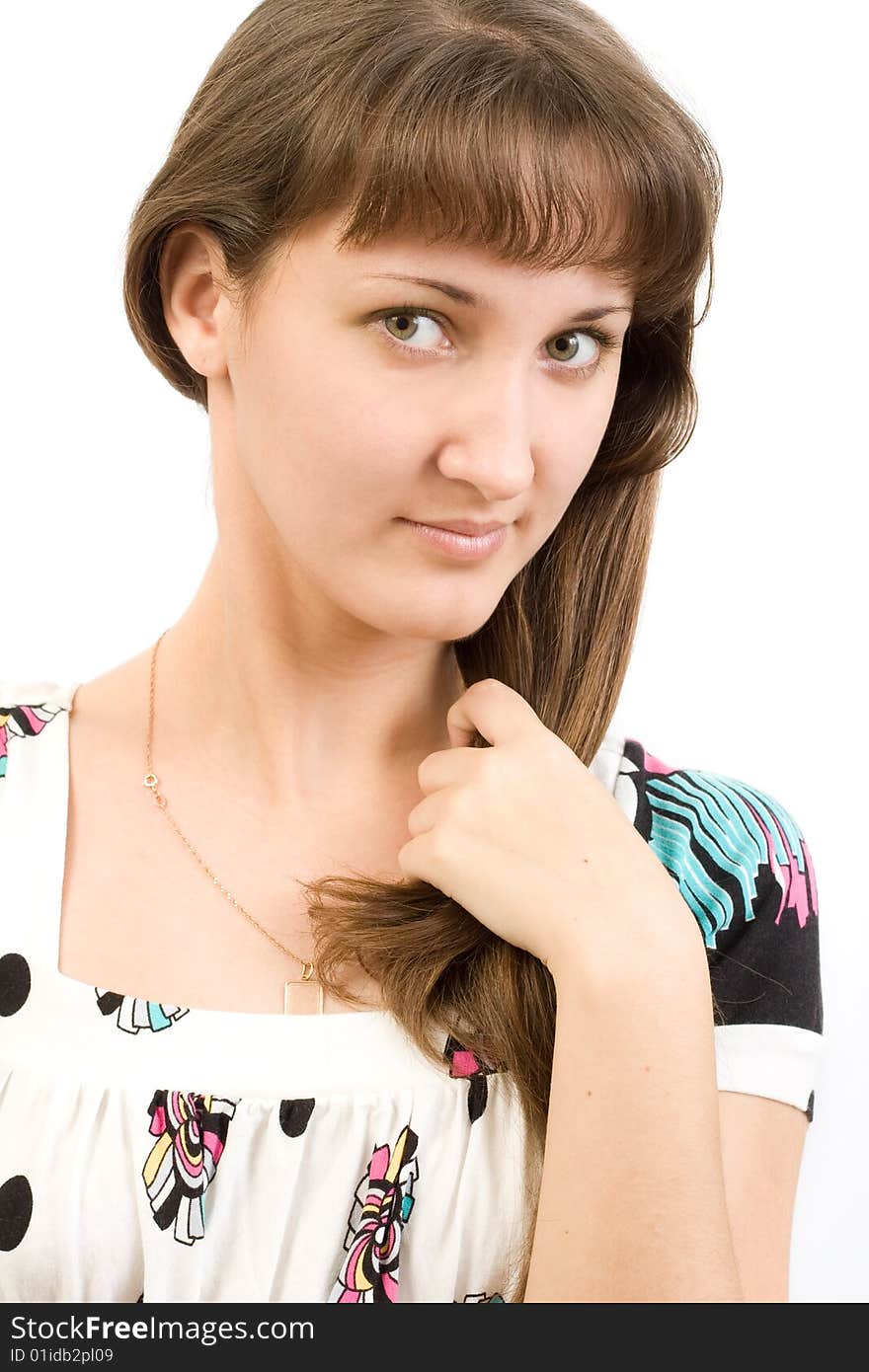 Portrait of beautiful girl in dress