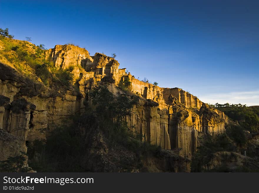 This is a well-known tourist attractions in China, Yunnan Yuanmou soil forest. This is a well-known tourist attractions in China, Yunnan Yuanmou soil forest