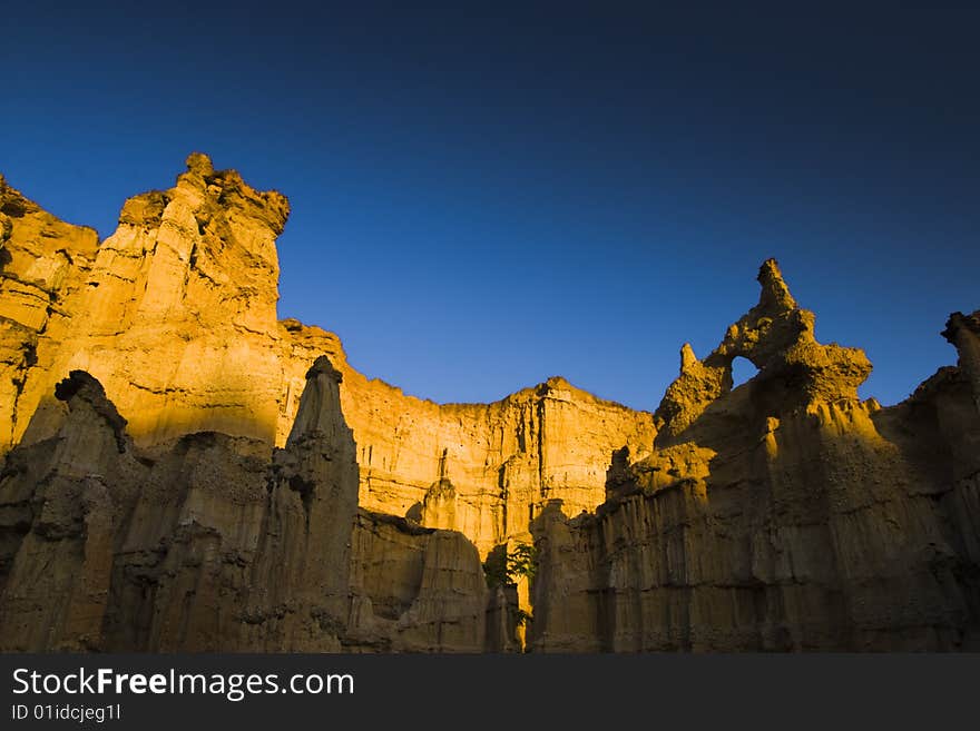 This is a well-known tourist attractions in China, Yunnan Yuanmou soil forest. This is a well-known tourist attractions in China, Yunnan Yuanmou soil forest