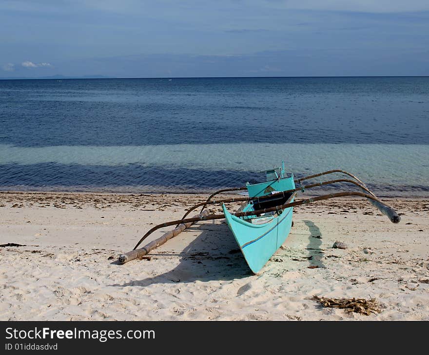 Fishing boat called spider boat in malapascua,Philippines. Fishing boat called spider boat in malapascua,Philippines.