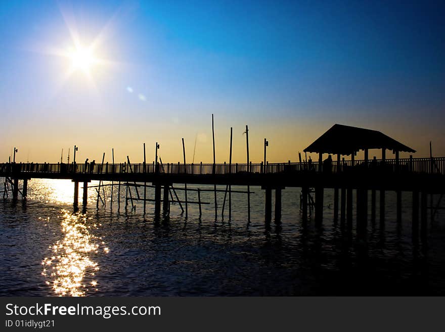 Calm sunset by the sea. Calm sunset by the sea.