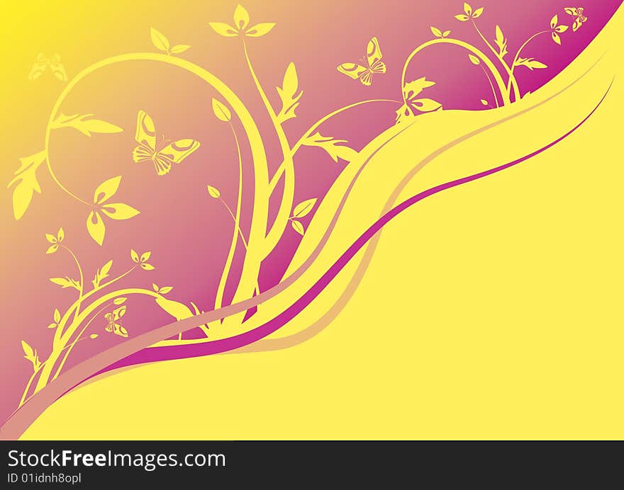 Beautiful vector background with different elements.