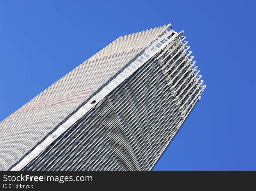 The top of high office building