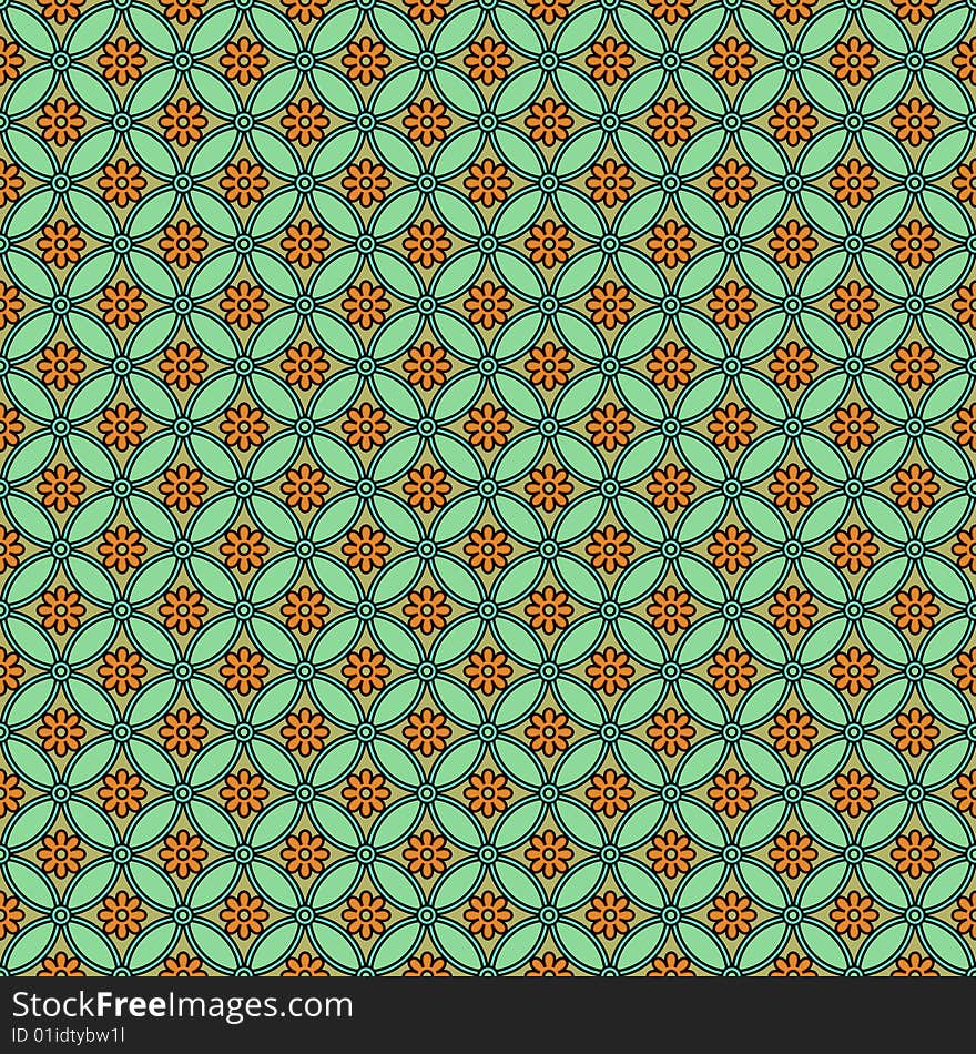 Seamless decorative flower background pattern. Seamless decorative flower background pattern