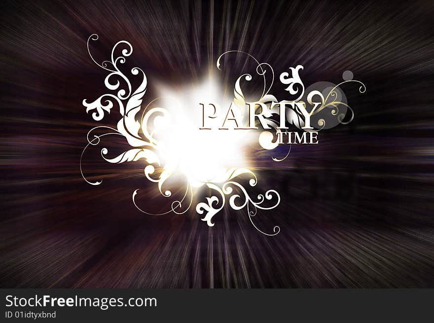 Shiny party time background design. Shiny party time background design