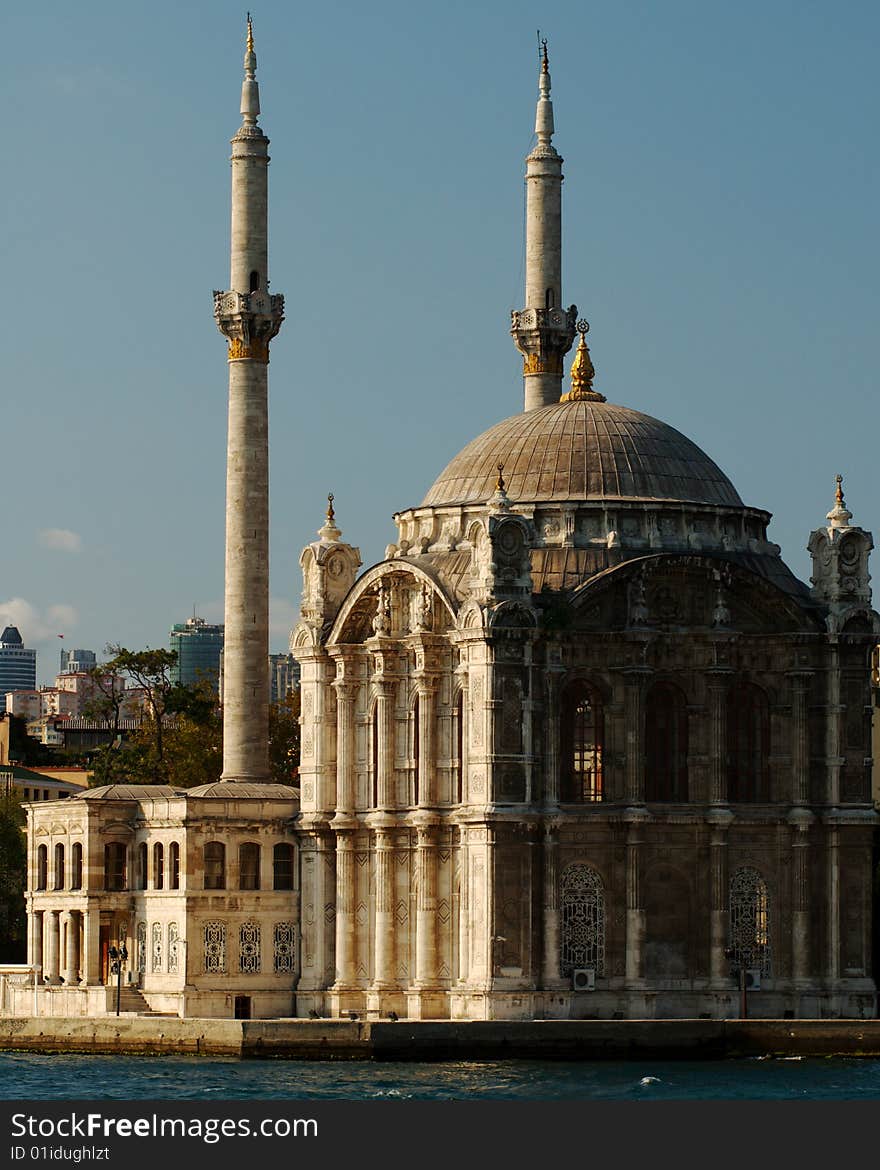 A late afternoon photo of Ortakoy Mosque, Istanbul, Tukey