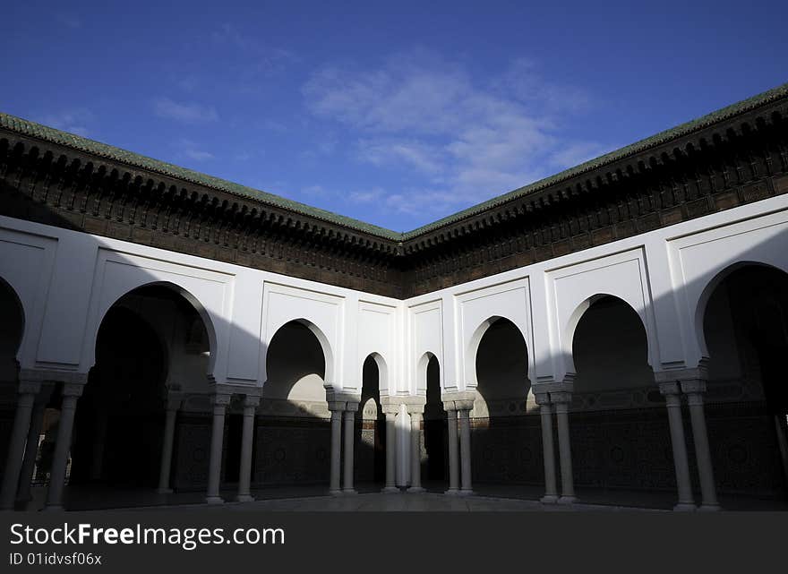 Arch architecture in mosque temple