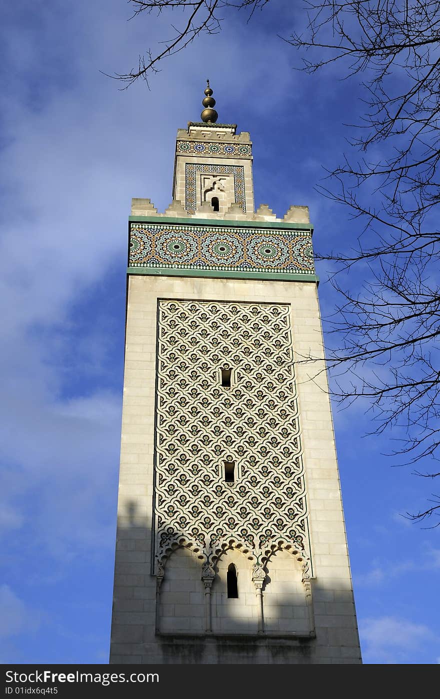 Tower building in mosque