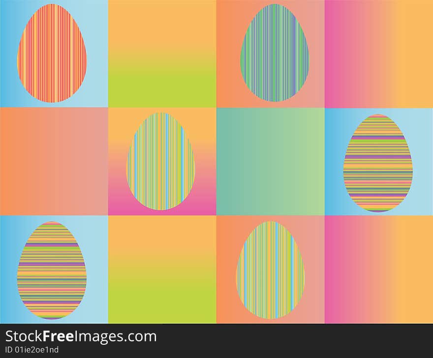 The vector illustration contains the image of Easter background