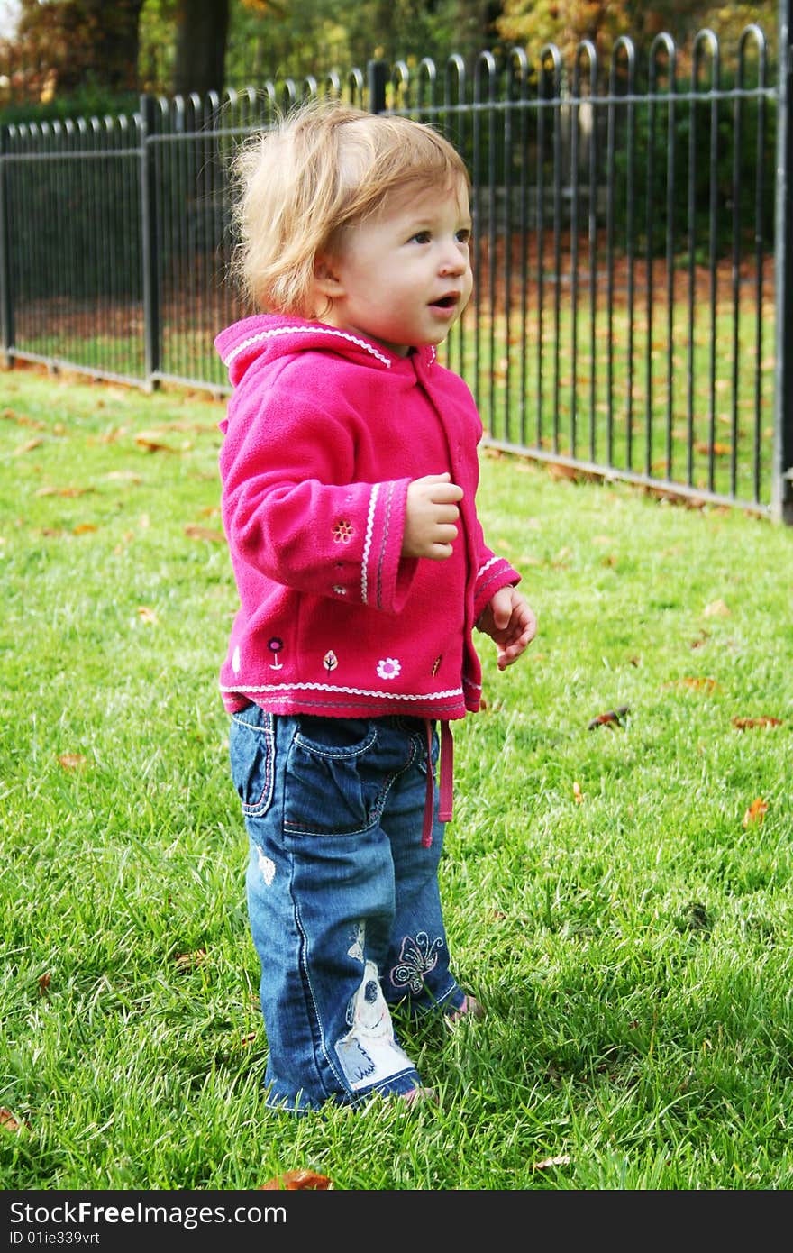 little girl in the park