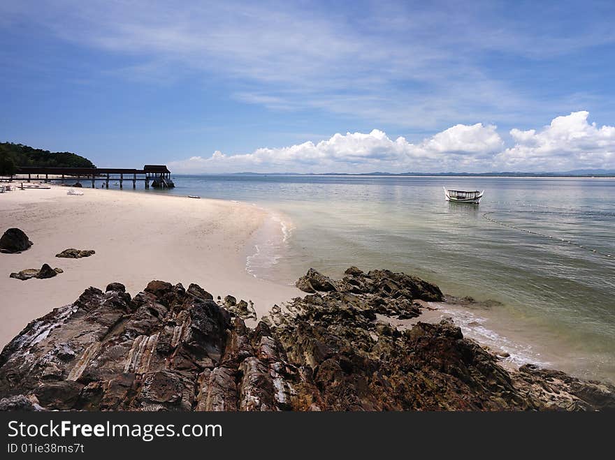 Landscape of Beautiful Tropical Beach. Landscape of Beautiful Tropical Beach