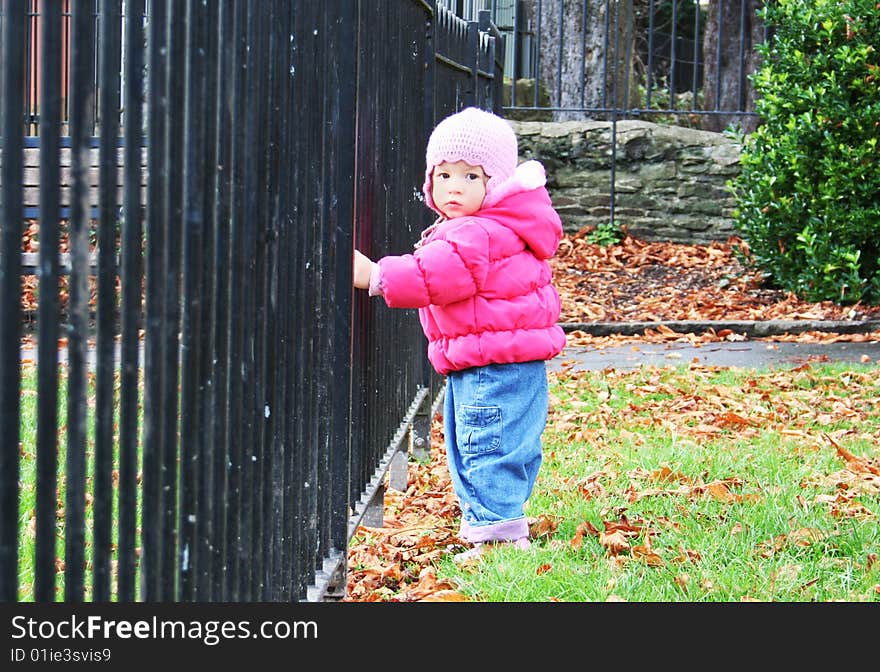 little girl in the park