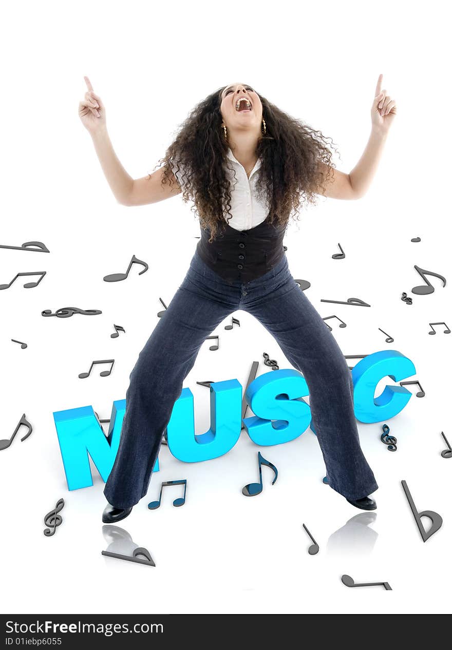 Musical notes sound on white background. Musical notes sound on white background