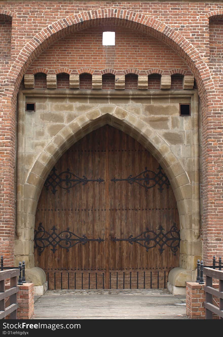 The old gate in monument - Krakow.