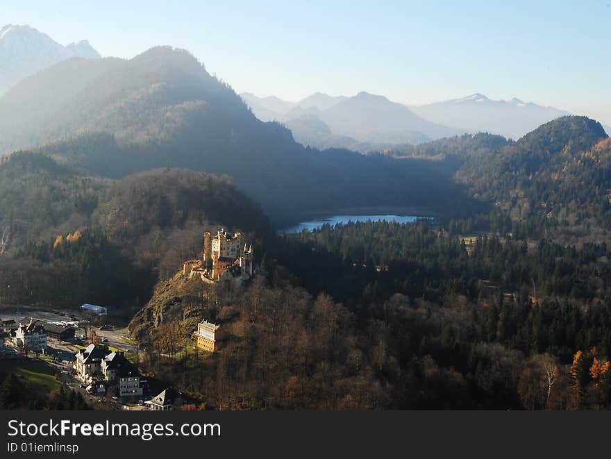 Hohenschwangau castle in Bavarian alps