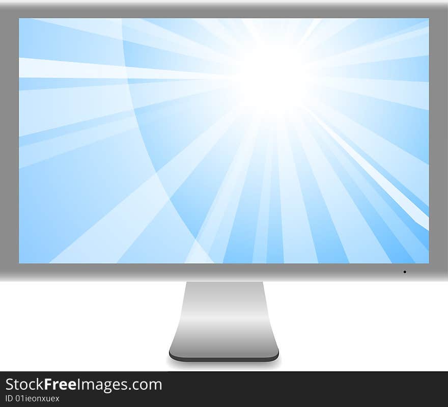 Icon of LCD. Vector illustration.