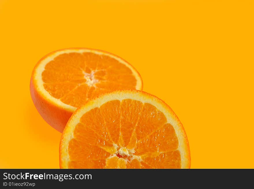 Slices of  juicy orange.