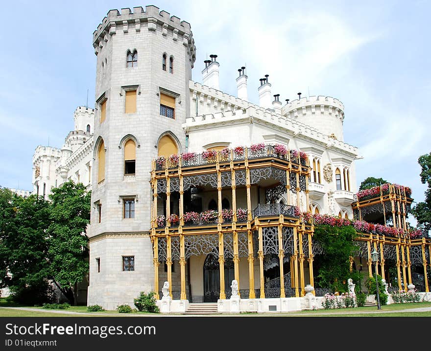 Castle Hluboka nad Vltavou in Czech republik is most beautiful castle in this country.(Europe)