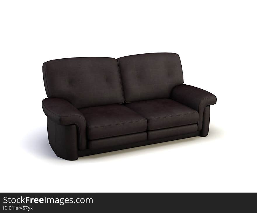 3d sofa on the white background