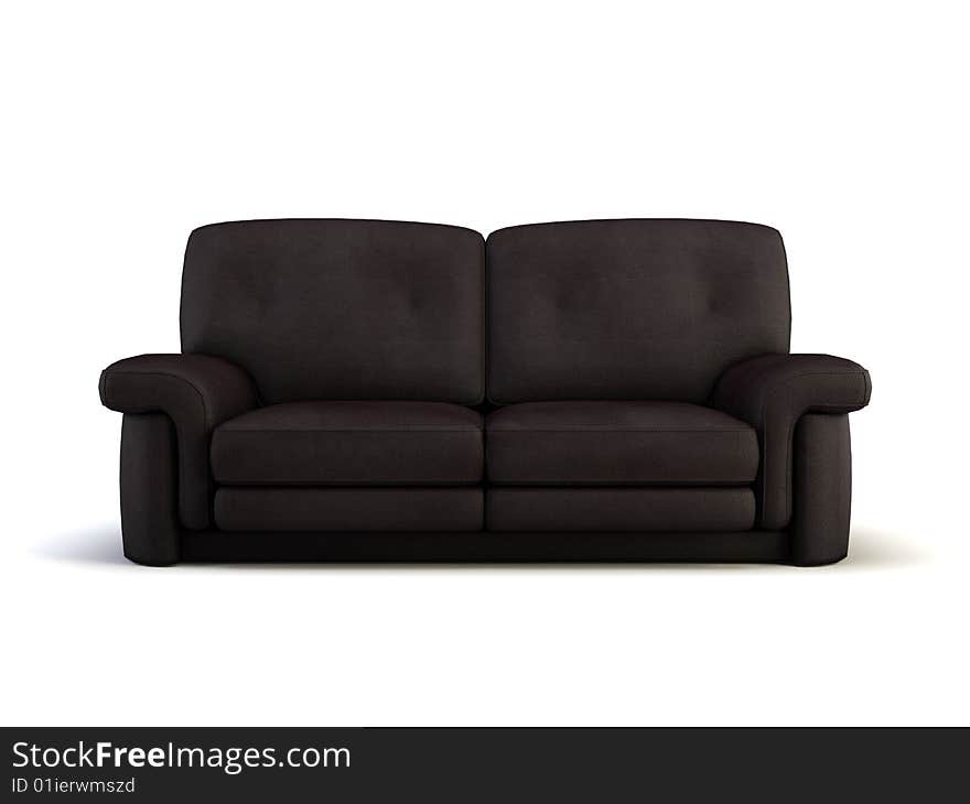 3d sofa on the white background