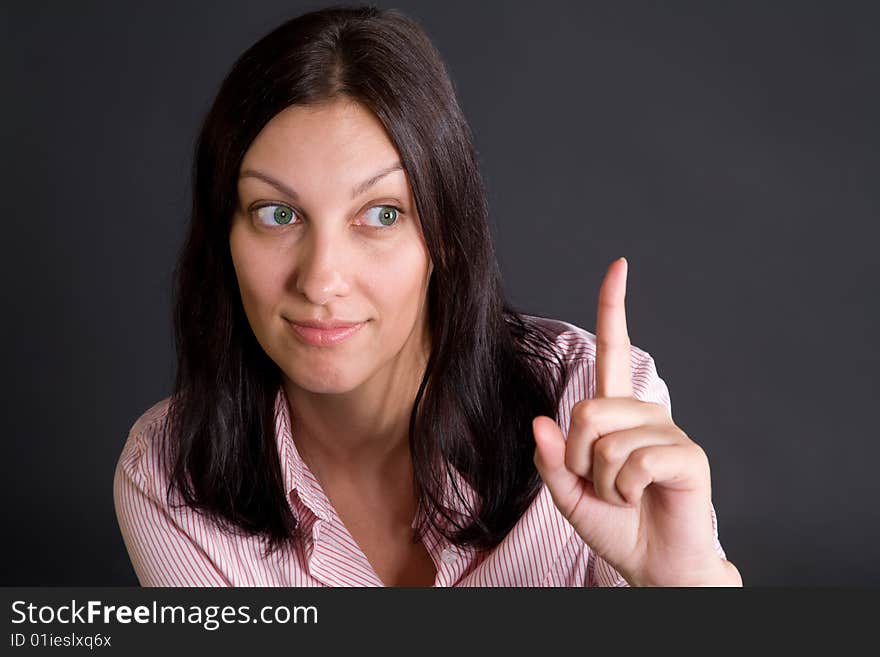 Young adult woman looking at the camera idea concept. Young adult woman looking at the camera idea concept