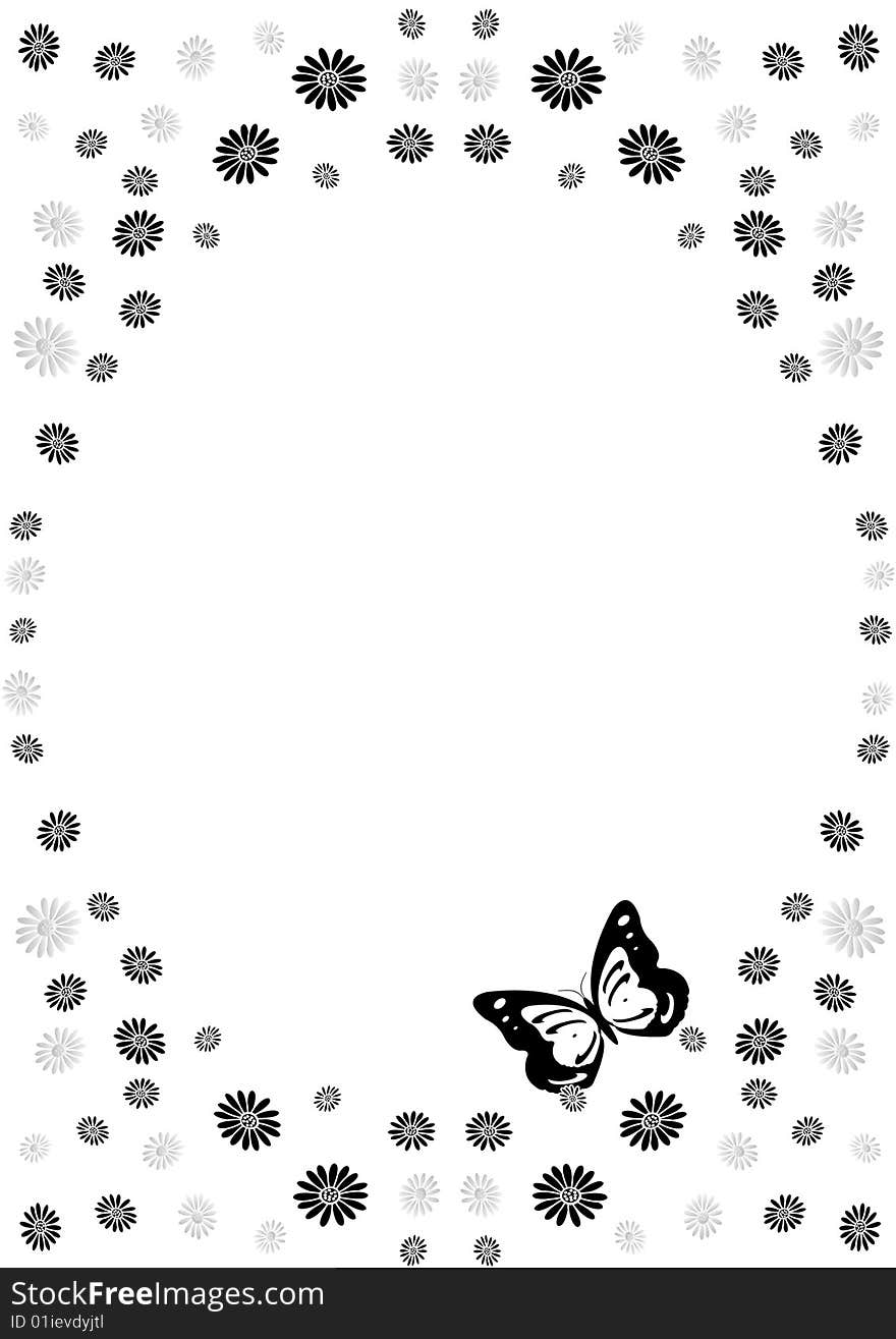 Black and white ornament, background vector. Black and white ornament, background vector