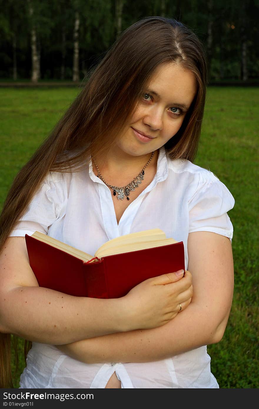 Girl With Red Book