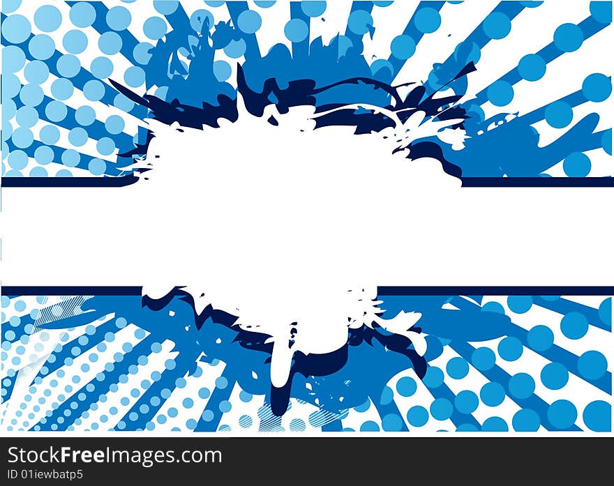 Blue banner, abstract background vector