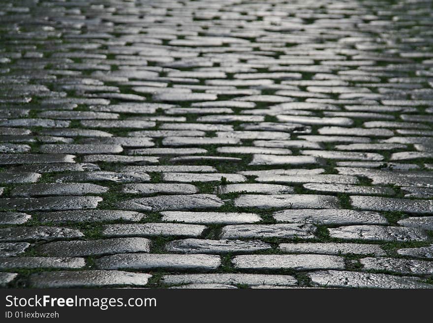 Brick pave backgorund, rainy day at the ancient city. Brick pave backgorund, rainy day at the ancient city