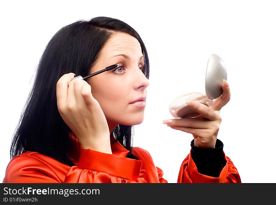 Beautiful woman with mascara