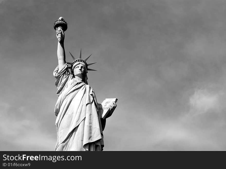 The statue of liberty in New York City. The statue of liberty in New York City