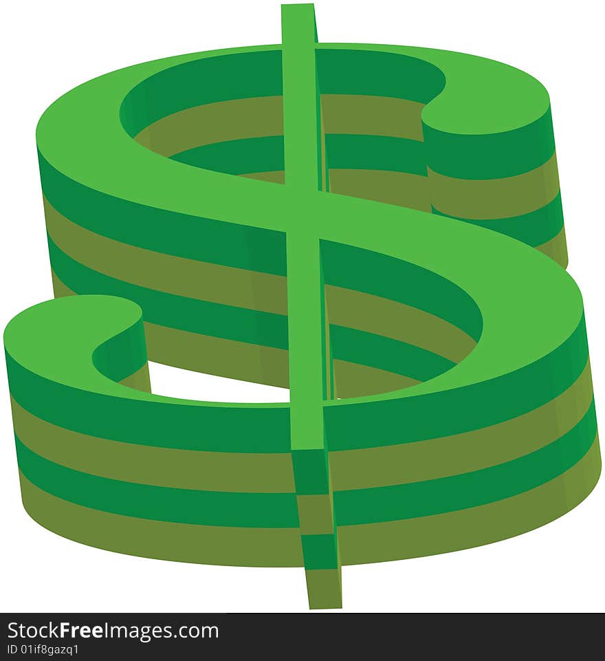 Dollar Sign Green and Yellow