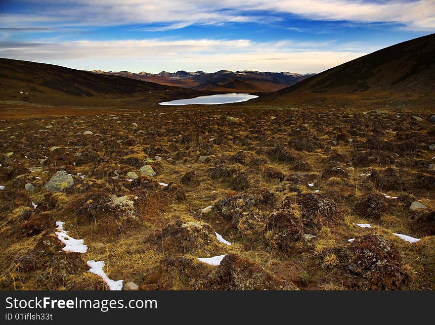 Lake and snow mountain in pamirs. xinjiang, china. Lake and snow mountain in pamirs. xinjiang, china.