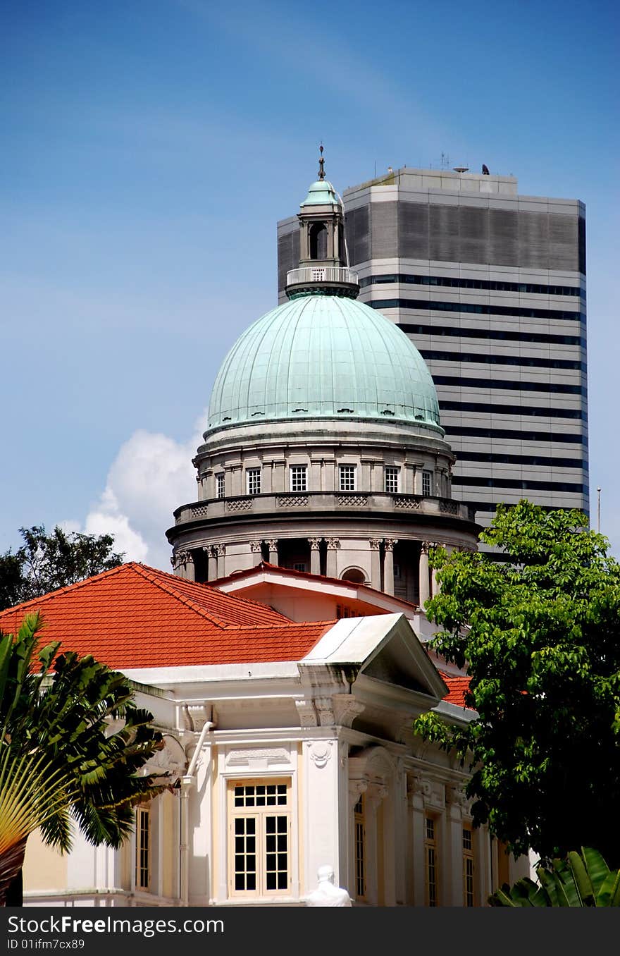 Singapore:  Arts House and Supreme Court Dome