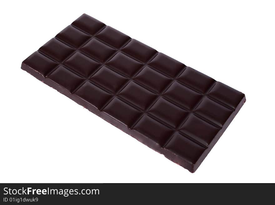 Chocolate bar isolated on white background