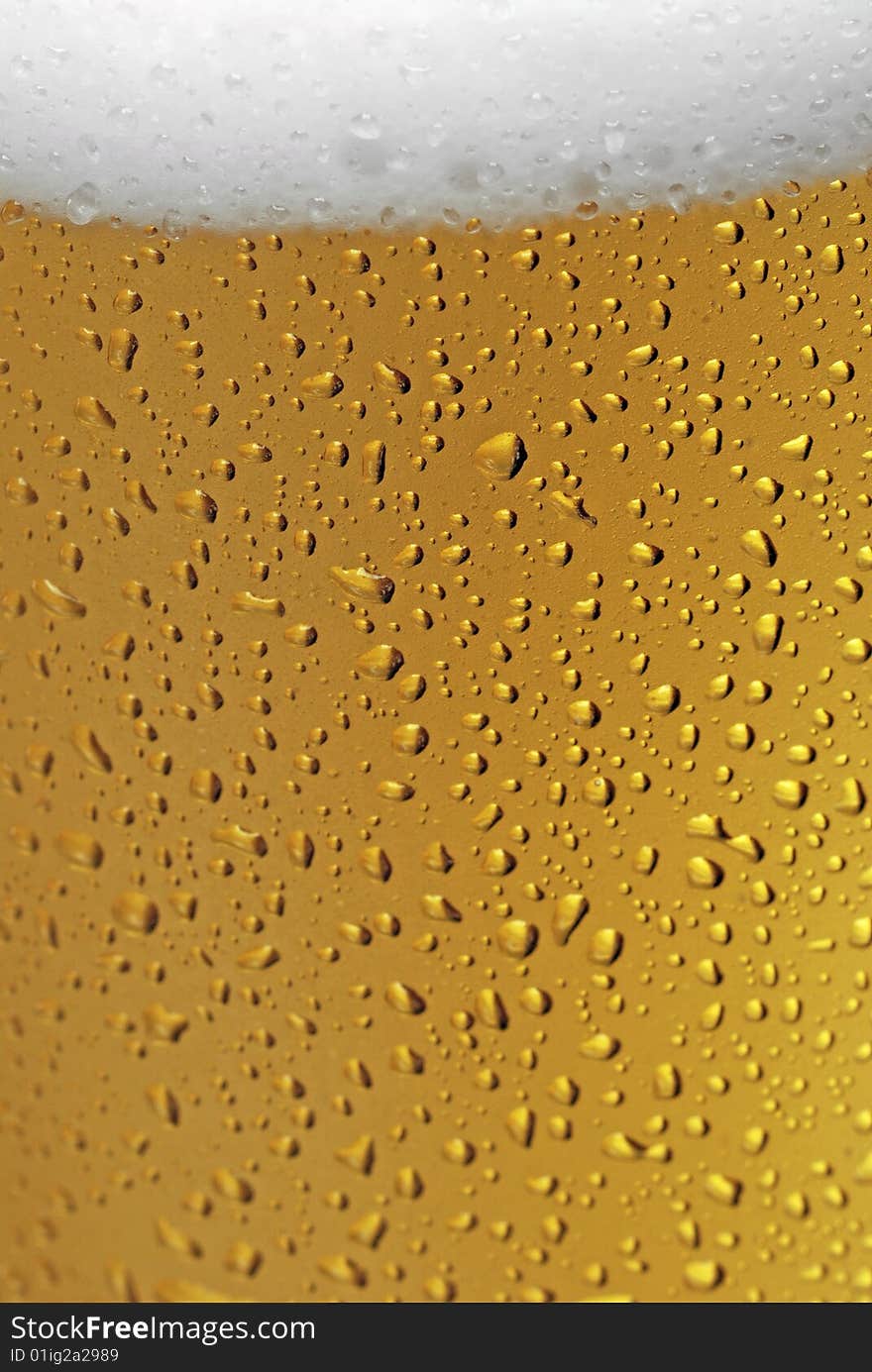 Beer and ice clear yellow