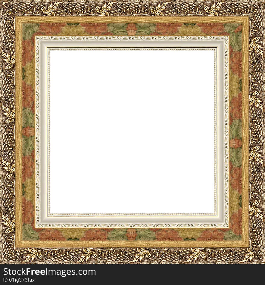 A picture frame on a white