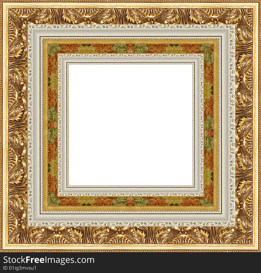 A picture frame on a white