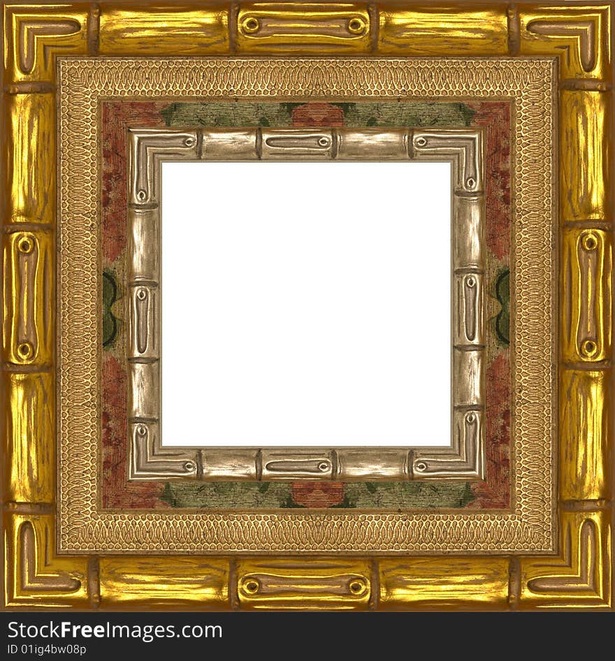 A picture frame on a white