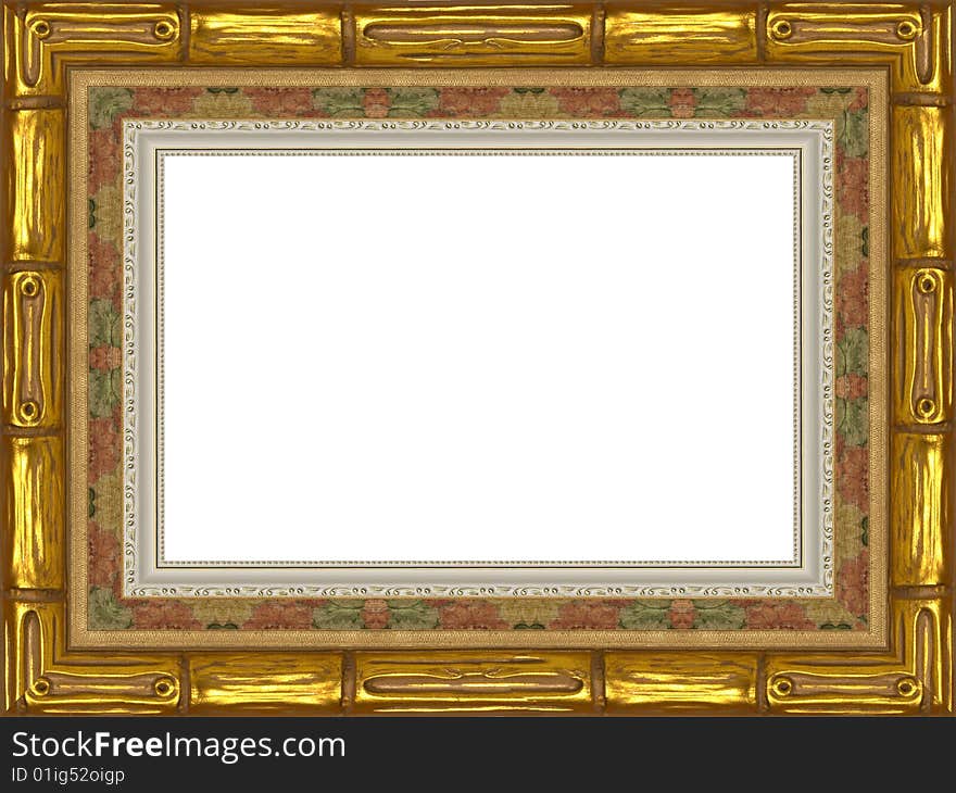 A picture frame on a white