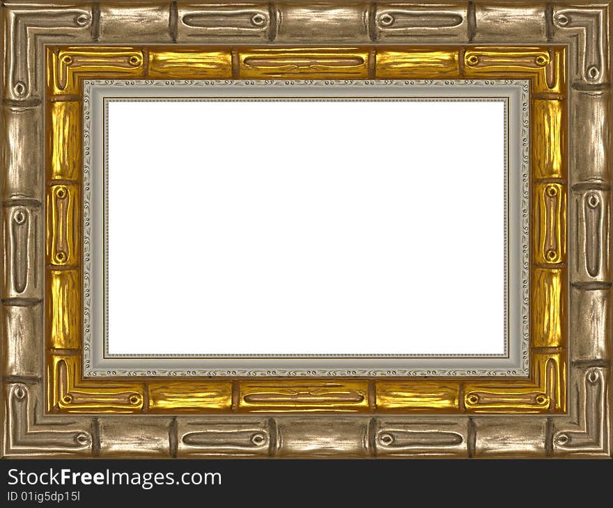 A picture frame on a white