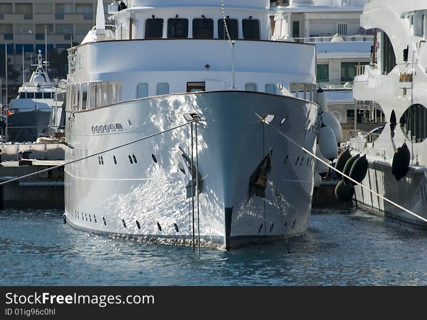 Luxury yacht in the port of Monte-Carlo