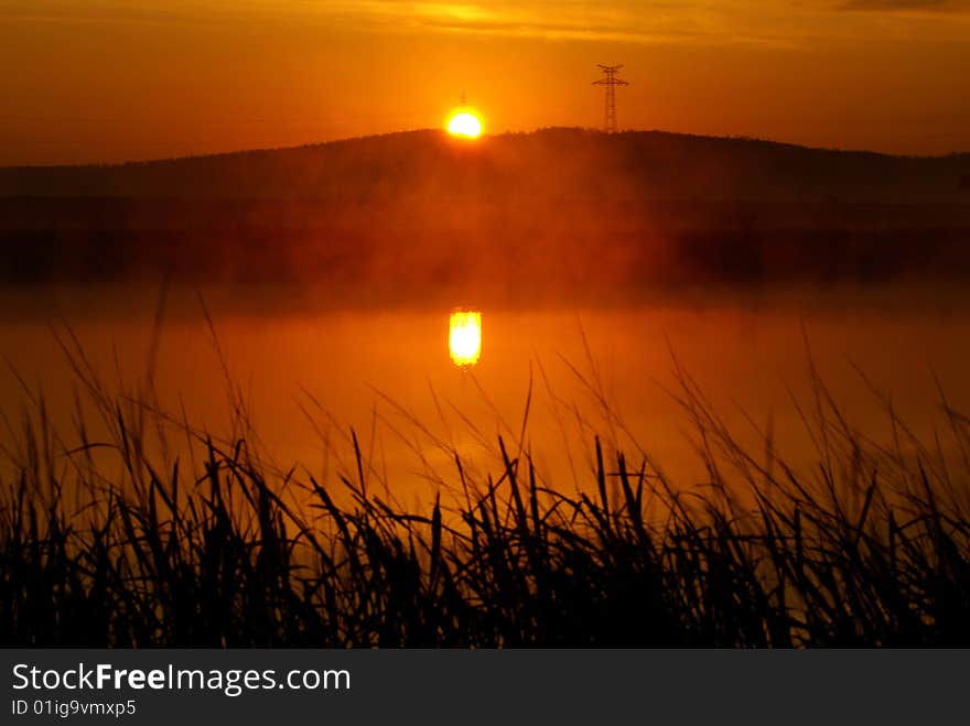 Red sunrise