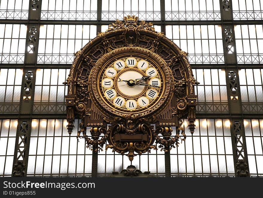 Beautiful clock in the hall