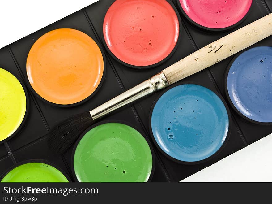 Watercolor Paints Set With Brush